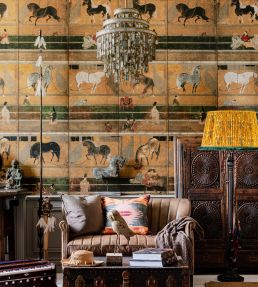 Horse Stable Wallpaper by MINDTHEGAP Brown