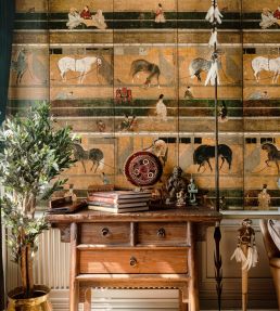 Horse Stable Wallpaper by MINDTHEGAP Brown