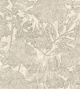 Hortus Wallpaper by Arte Silvery White