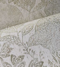 Hortus Wallpaper by Arte Silvery White