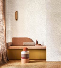 Hosta Wallpaper by Casamance Ivoire/Dore