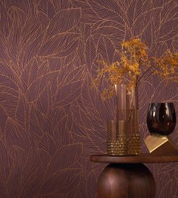 Hosta Wallpaper by Casamance Ivoire/Dore