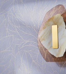 Hosta Wallpaper by Casamance Marron Glace/Nacre
