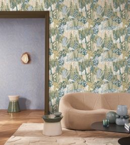 Hosta Wallpaper by Casamance Marron Glace/Nacre