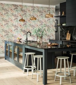 Hothouse Wallpaper by Osborne & Little Charcoal/Pine