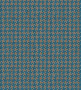 Hounds Tooth Fabric by Arley House Petrol Blue