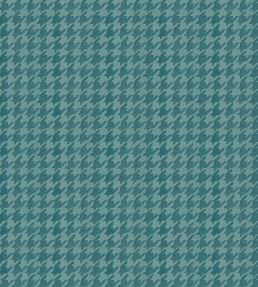 Hounds Tooth Fabric by Arley House Teal