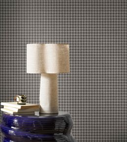 Houndstooth Wallpaper by Casadeco Noir fusain