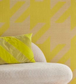 Houndstooth Mural by Eijffinger Neon Natural