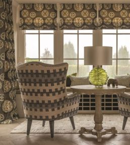 Hozho Fabric by William Yeoward Slate