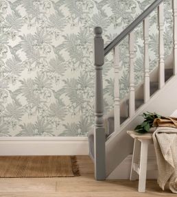 Hummingbird Wallpaper by 1838 Wallcoverings Mist