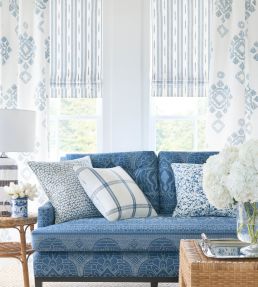 Huntington Plaid Fabric by Thibaut Navy