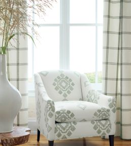 Huntington Plaid Fabric by Thibaut Spruce