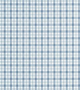 Huntley Plaid Wallpaper by Thibaut Blue