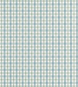 Huntley Plaid Wallpaper by Thibaut Peacock Blue and Green