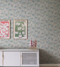 Huset I Solen Wallpaper by Sandberg Charcoal
