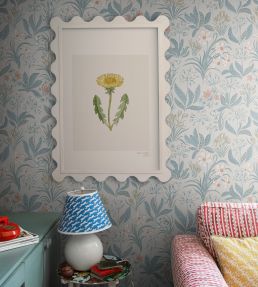 Huset I Solen Wallpaper by Sandberg Spring Green