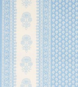 Hyacinth Indoor/Outdoor Fabric by Schumacher China Blue