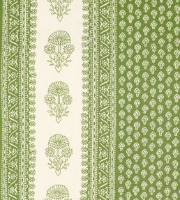 Hyacinth Indoor/Outdoor Fabric by Schumacher Leaf Green