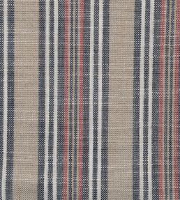 Jura Stripe Fabric by Ian Mankin Dark Navy