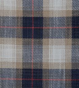Kintyre Check Fabric by Ian Mankin Dark Navy