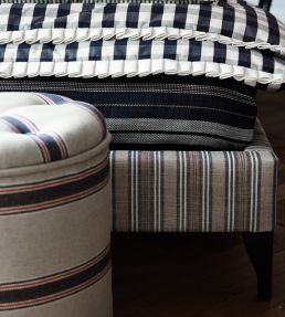 Moffat Fabric by Ian Mankin Dark Navy