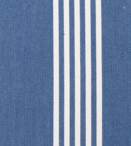 Oxford Stripe Fabric by Ian Mankin Navy