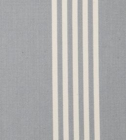 Oxford Stripe Fabric by Ian Mankin Silver
