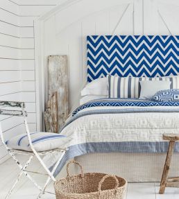 Chevron Fabric by Ian Mankin Cobalt