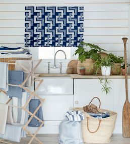 Knot Fabric by Ian Mankin Cobalt