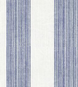 Lulworth Stripe Fabric by Ian Mankin Cobalt