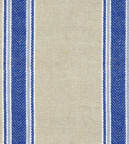 Moffat Stripe Fabric by Ian Mankin Cobalt
