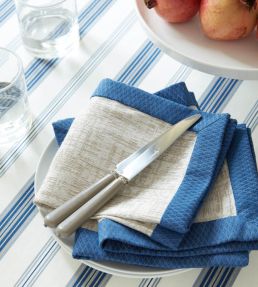 Tenby Stripe Fabric by Ian Mankin Chalk