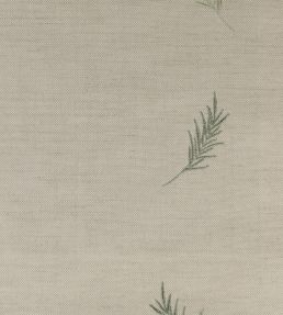 Embroidered Union Fern Fabric by Ian Mankin Sage