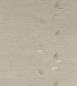 Embroidered Union Leaf Fabric by Ian Mankin Cream