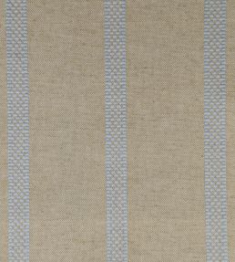 Hopsack Stripe Fabric by Ian Mankin Bluebell