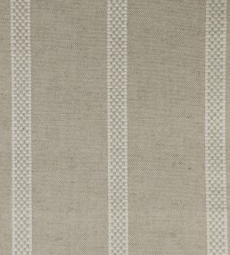 Hopsack Stripe Fabric by Ian Mankin Natural