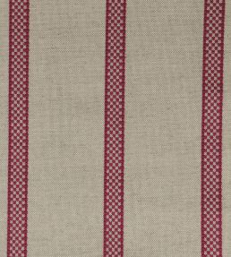 Hopsack Stripe Fabric by Ian Mankin Peony