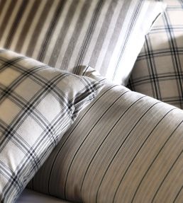 Spencer Stripe 2 Fabric by Ian Mankin Indigo