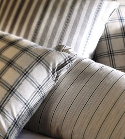Vintage Stripe 4 Fabric by Ian Mankin Airforce