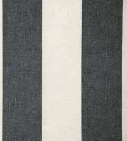 Devon Stripe Fabric by Ian Mankin Black