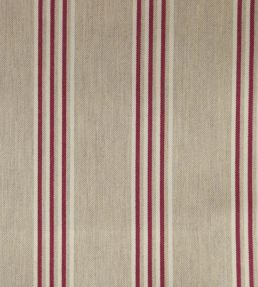 Henley Stripe Fabric by Ian Mankin Cream/Peony