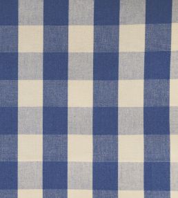 Suffolk Check Large Fabric by Ian Mankin Indigo