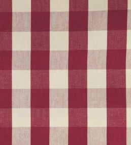 Suffolk Check Large Fabric by Ian Mankin Peony
