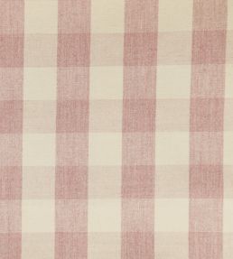Suffolk Check Large Fabric by Ian Mankin Pink