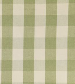Suffolk Check Large Fabric by Ian Mankin Sage