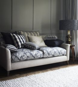 Suffolk Check Small Fabric by Ian Mankin Sage