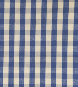 Suffolk Check Small Fabric by Ian Mankin Indigo