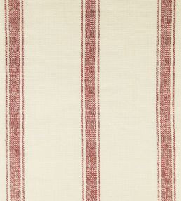 Angus Stripe Fabric by Ian Mankin Red