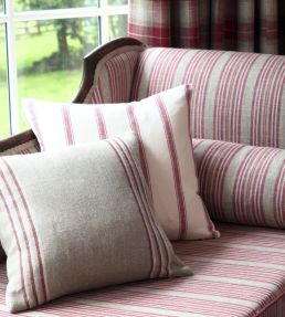 Grain Stripe Fabric by Ian Mankin Peony